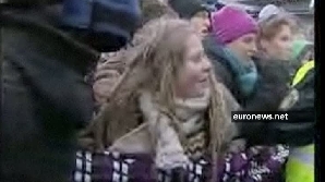 Câteva sute de oameni au protestat la Copenhaga