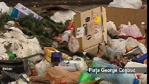 Bucureştiul este plin de gunoaie după sărbători