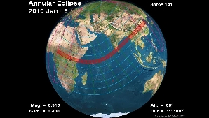 Harta eclipsei solare anulare