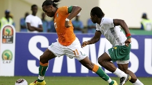 Didier Drogba şi-a trecut numele pe lista marcatorilor şi în meciul cu Ghana / FOTO: www.sport24.com