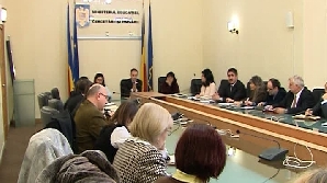 Sindicaliştii au părăsit sala în timpul negocierilor cu ministrul Educaţiei/FOTO: Realitatea TV