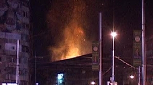 Un bar din Arad a fost incendiat/Foto: Realitatea TV