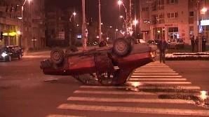 Un accident spectaculos a avut loc în Baia Mare, într-o intersecţie / Foto:RTV