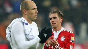 Au fost şi vremuri când Lahm şi Robben se înţelegeau / Foto: spox.com