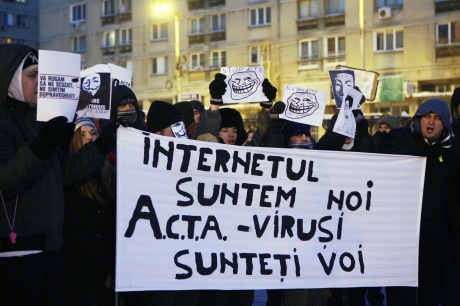 Proteste ACTA în România