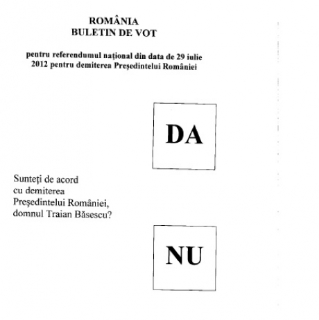 Referendum 2012 Prahova Cum Va Arata Un Buletin De Vot