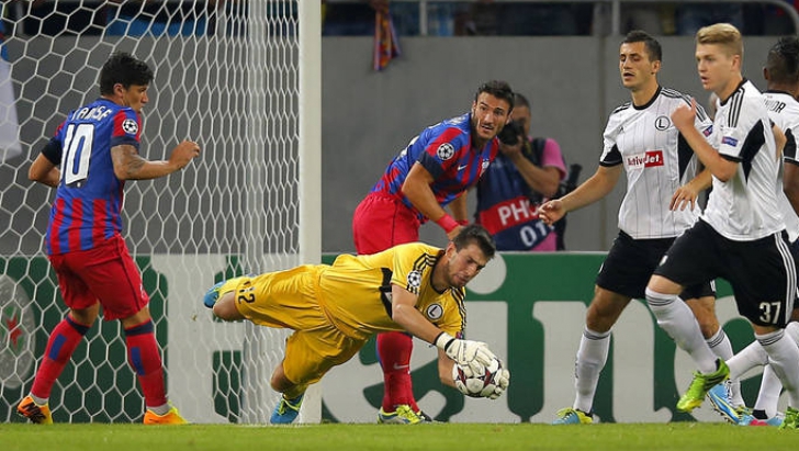 Steaua-Legia, 1-1 în tur Steaua-Legia, 1-1 în tur