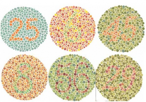 masă de testare a vederii daltonism