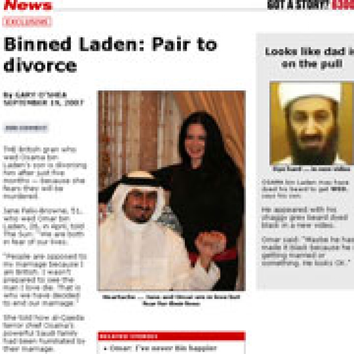 Divorţ în familia Bin Laden