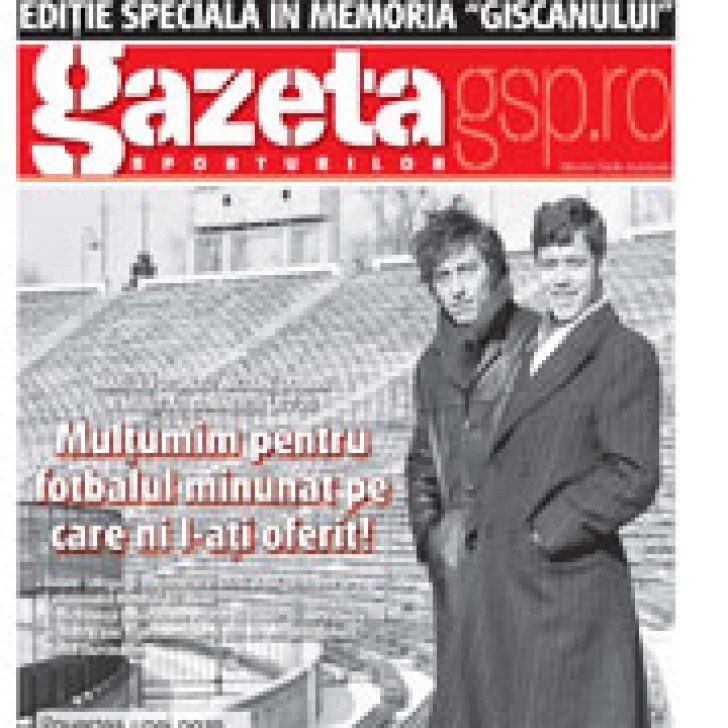 Gazeta Sporturilor a scos astăzi o ediţie specială dedicată memoriei lui Nicolae Dobrin