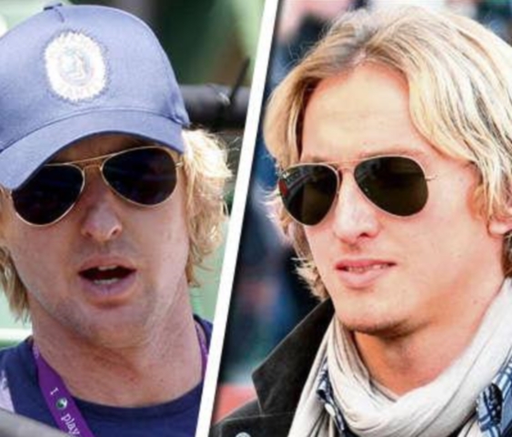 Actorul Owen Wilson şi portarul Rene Adler (Bayer Leverkusen).