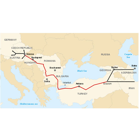 Harta conductei Nabucco, foto: Wikipedia