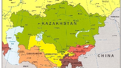 harta uzbekistan kazahstan