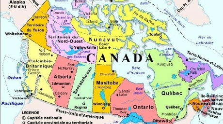 Harta Fizică A Canadei O Hartă Fizică Din Canada America De
