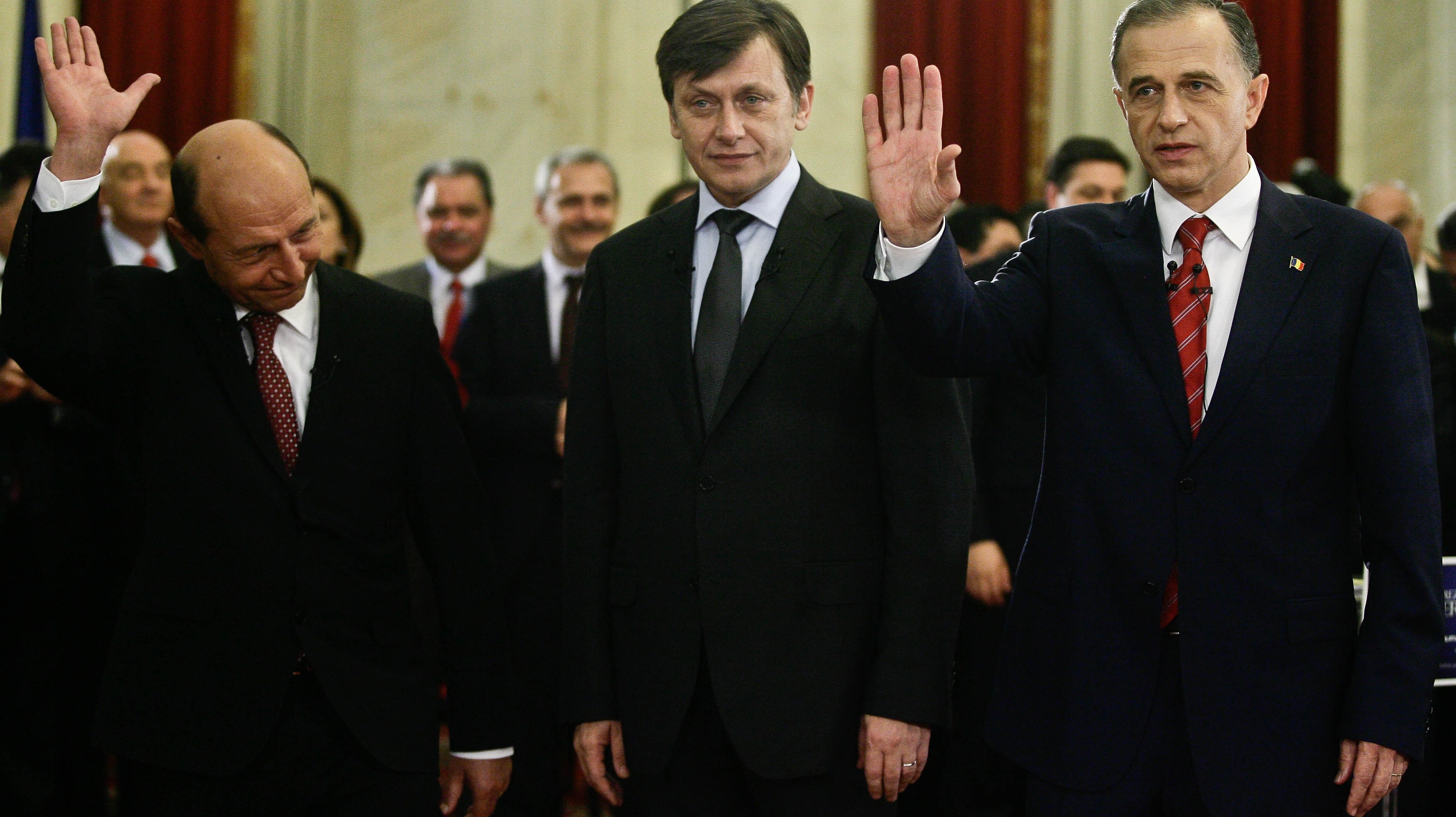 Traian Băsescu, Mircea Geoană şi Crin Antonescu
