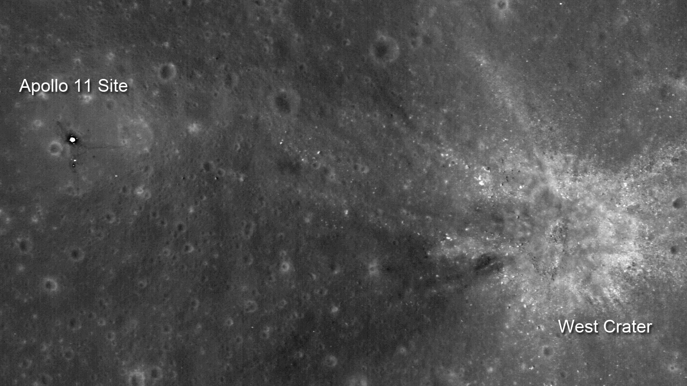 Locul exact în care Neil Amstrong a pus prima dată piciorul pe Lună