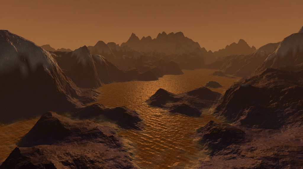 Lacuri de metan pe suprafaţa satelitului Titan