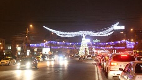 Luminile din centrul Capitalei/Foto: Adevarul.ro