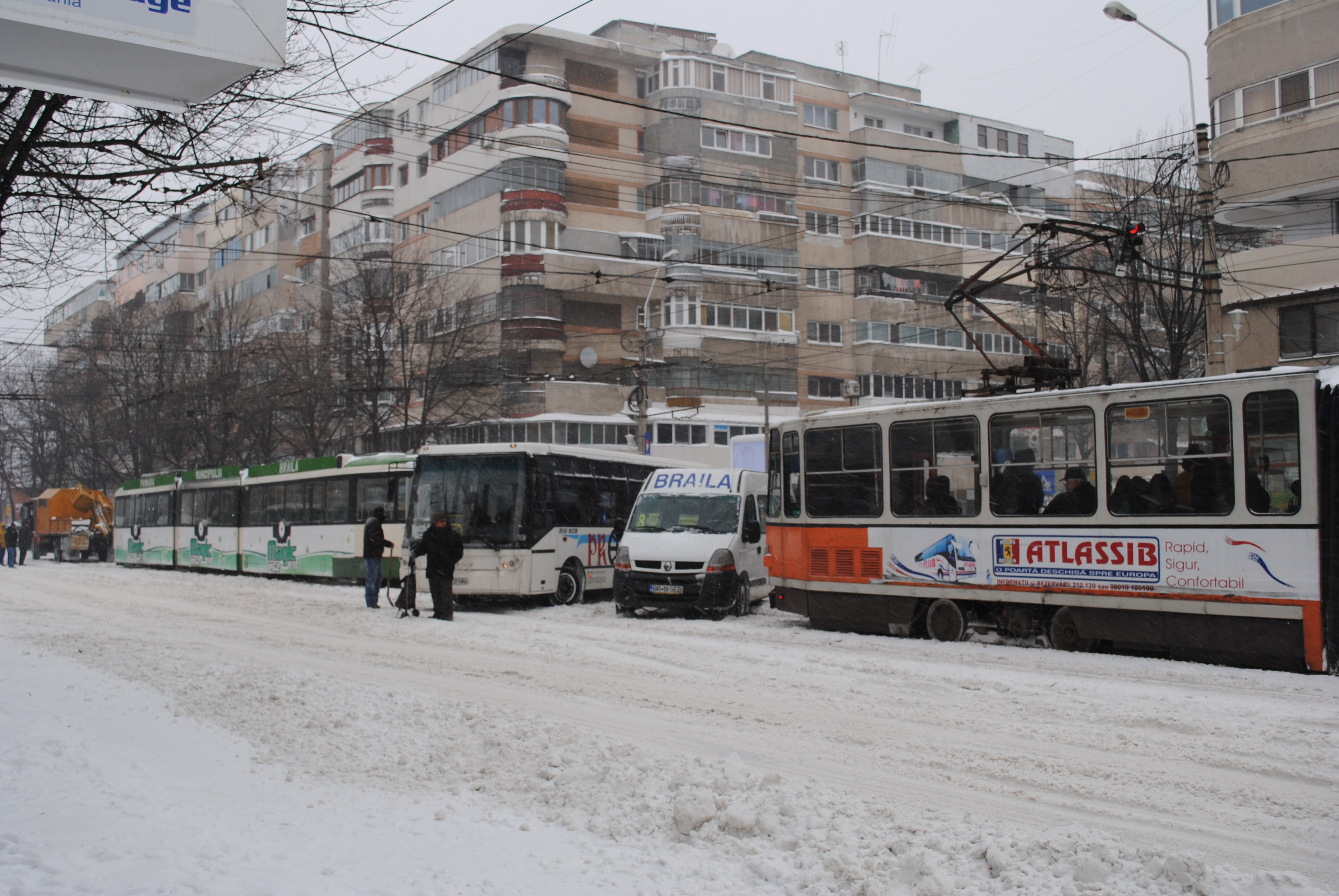 Prima zăpadă la Brăila 