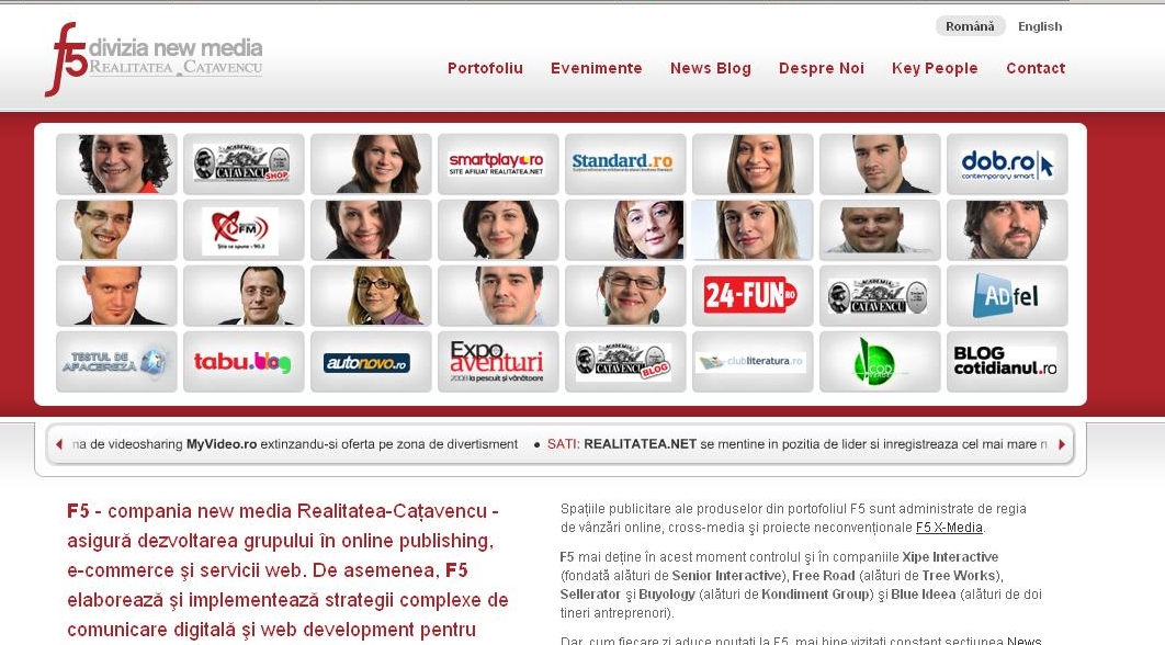 F5 X-Media face parte din F5, compania de new media a trustului Realitatea-Caţavencu