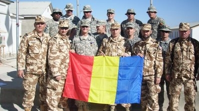 Militari români şi americani la baza Rushmore - Afganistan