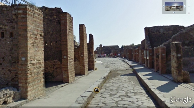 Imagini realizate pentru Google Street View din Pompei