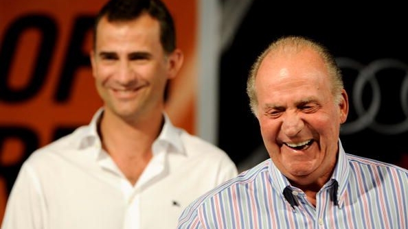 Regele Juan Carlos şi printul Felipe al Spaniei