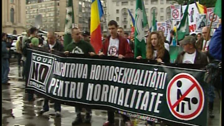 100 de persoane, la Marşul pentru normalitate: "România are nevoie de copii, nu de homosexuali"
