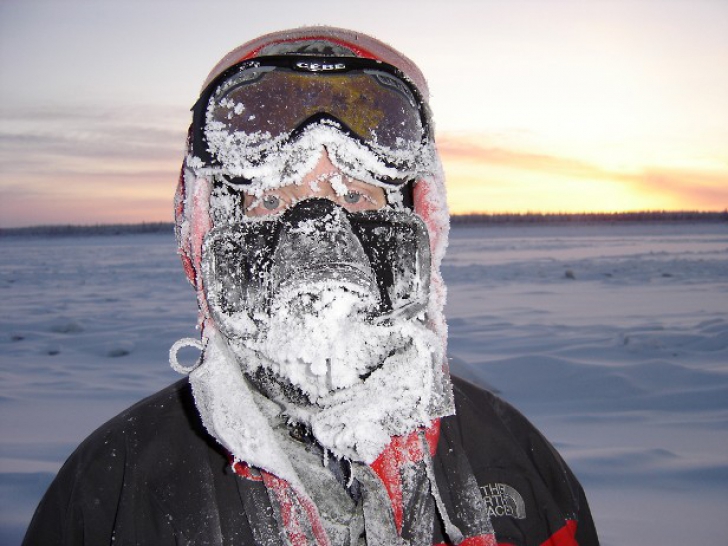 Exploratorul suedez Mikael Strandberg, în plină iarnă siberiană