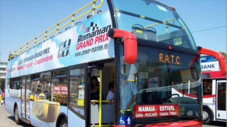 Autobuzele etajate, reintroduse în circulaţie de miercuri, la Mamaia