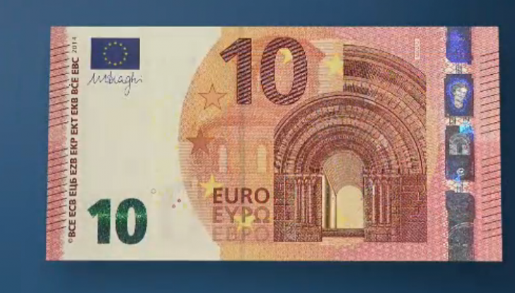 Noua bancnotă de 10 euro