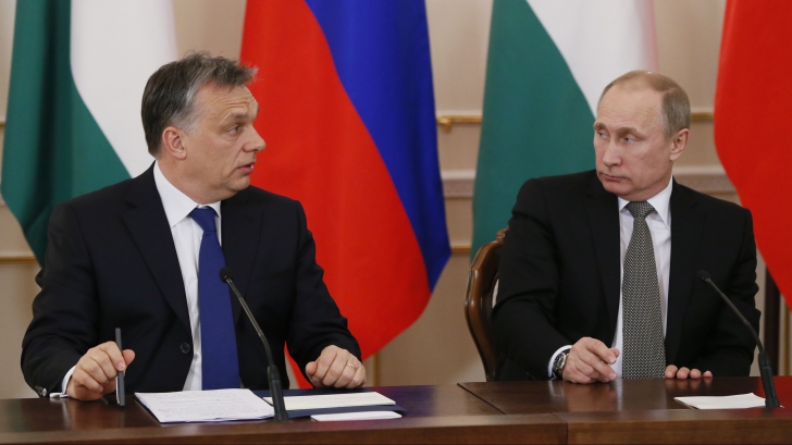 Premierul Ungariei Viktor Orban și președintele rus, Vladimir Putin