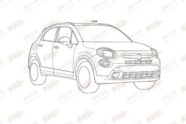 Cum va arăta Fiat 500X: Câteva schiţe de la oficiul pentru patente al Fiat au ajuns pe internet