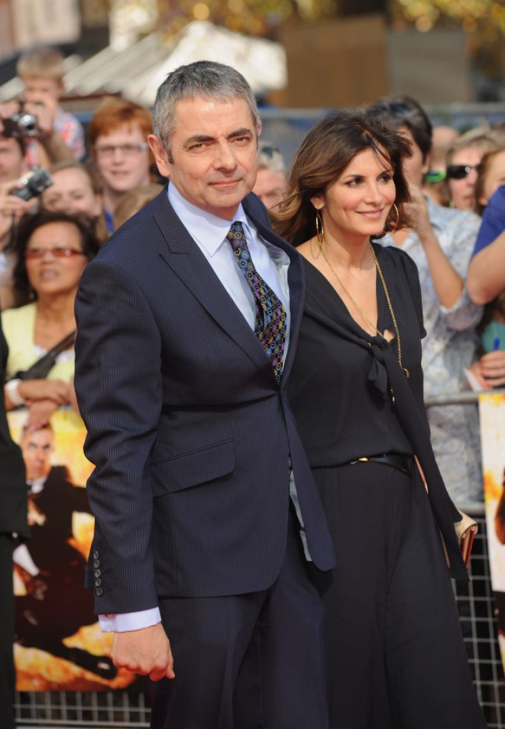 Fiica lui Mr. Bean, alături de mama sa