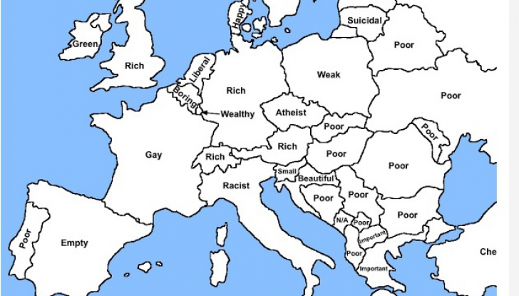 Ce trăsătură sugerează GOOGLE pentru fiecare ţară din Europa