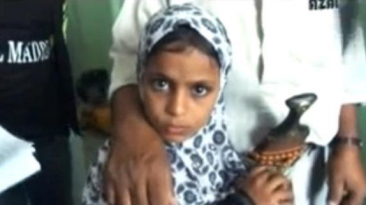 Saadiyah Saleh, o fetiţă în vârstă de 12 ani, din Yemen, de 12 ani, a stârnit panică în rândul localnicilor