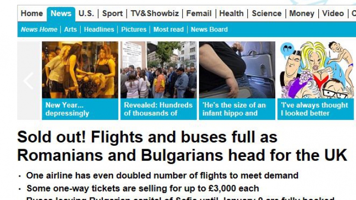 Daily Mail, vinovat de publicarea unor povești "complet neadevărate" despre imigranții români și bulgari (oficial)