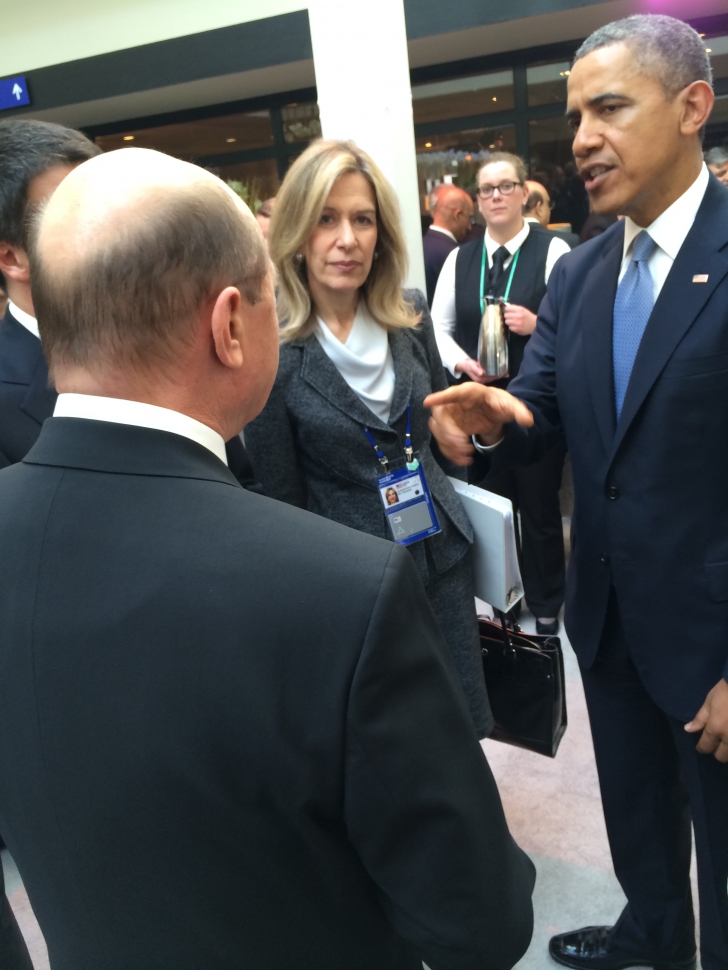 Traian Băsescu a discutat cu Barack Obama la Haga