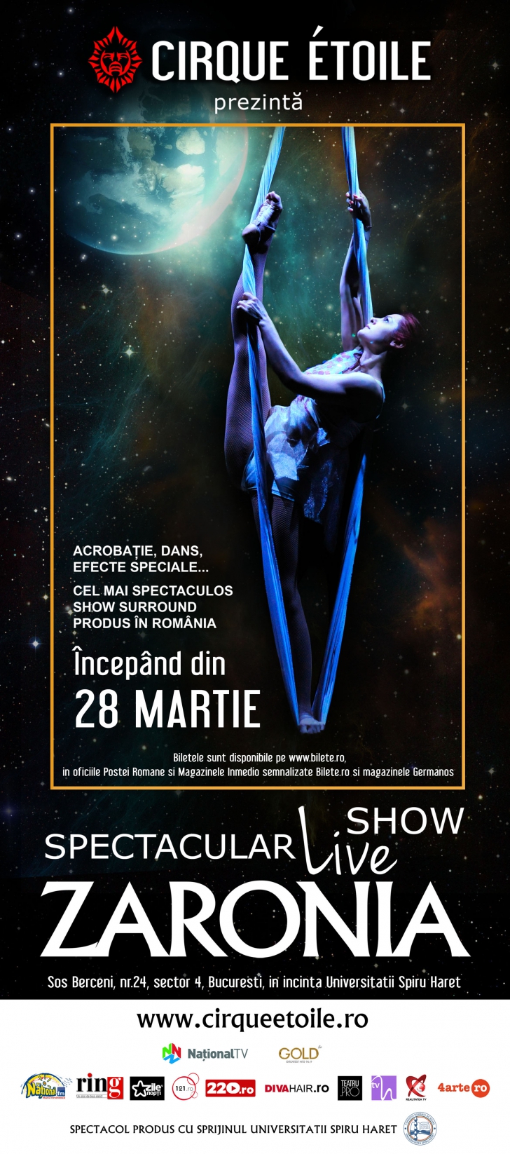 Cirque Etoile vă invită la premiera Zaronia!
