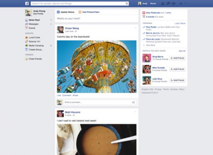 Facebook face schimbări majore de design