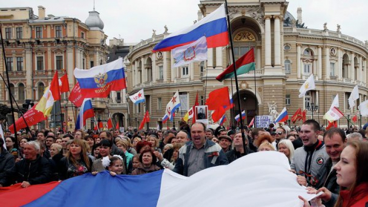 Manifestaţie pro-rusă în Odessa