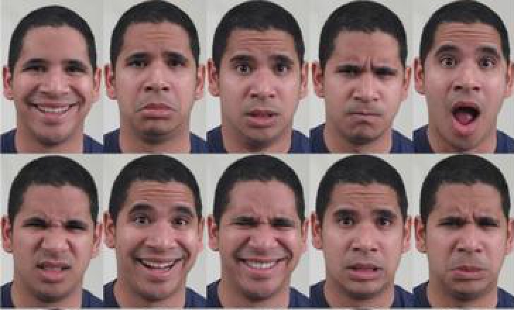 Folosim cel puţin 21 de expresii faciale diferite