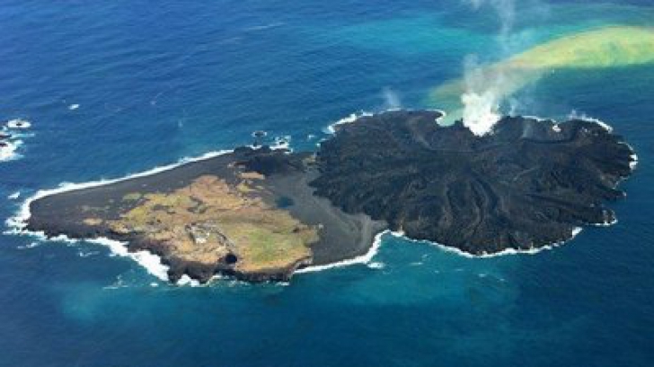 O insula vulcanica din Oceanul Pacific a fuzionat cu alta din vecinatatea sa