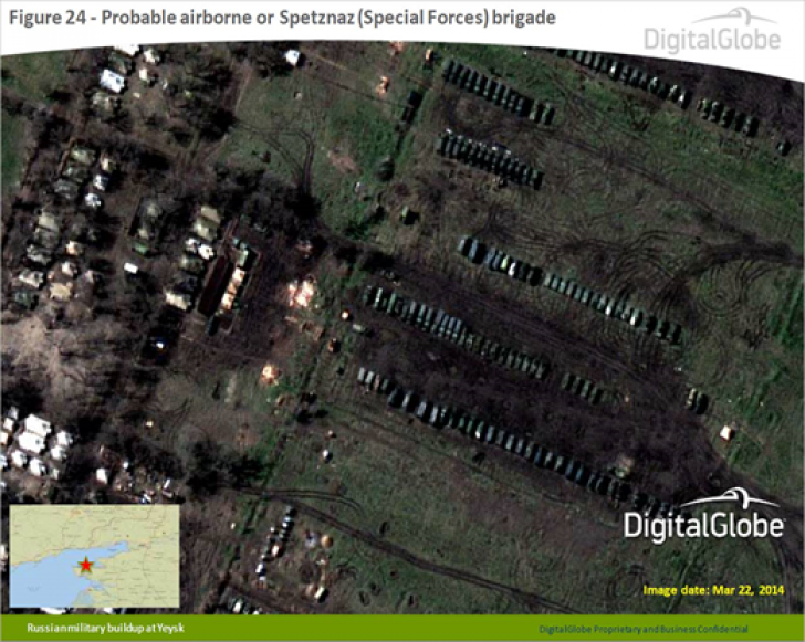 Imagini din satelit cu trupele ruse masate la graniţa ucraineană