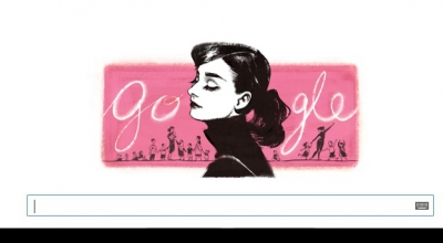 AUDREY HEPBURN, celebrată de GOOGLE cu un logo special