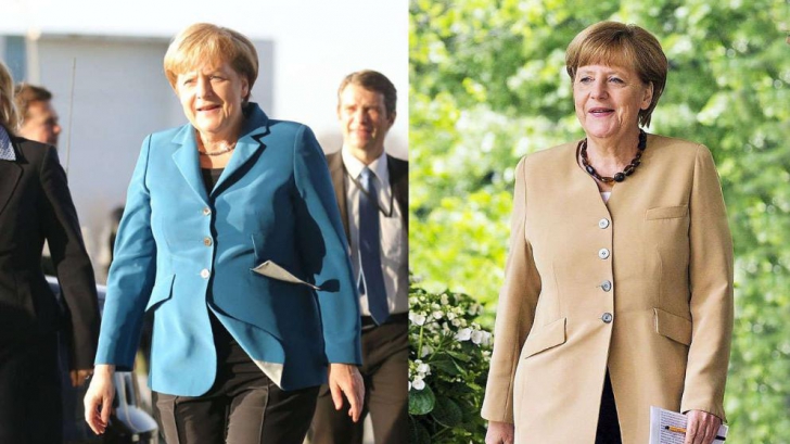 Angela Merkel, înainte și după dietă. Foto: BILD