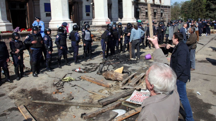 Serviciul ucrainean de securitate acuză: Violenţele din ODESA, organizate de Ianukovici / Foto: MEDIAFAX