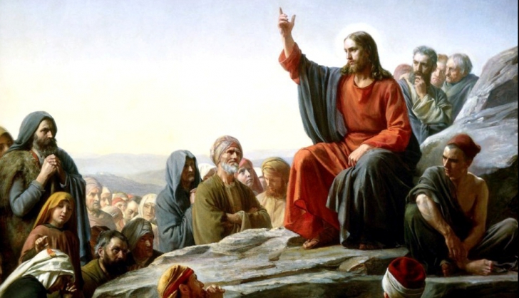 ”Fragment din tabloul „Predica de pe munte”, de pictorul danez Carl Heinrich Bloch (1834-1890)