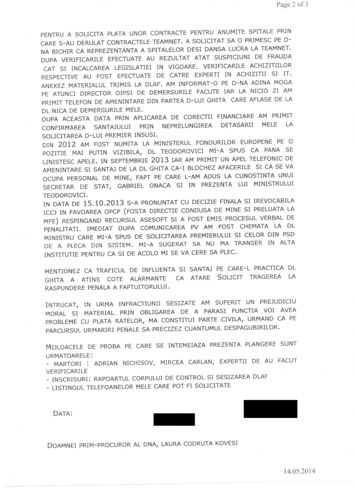 Denunţ, pagina 2