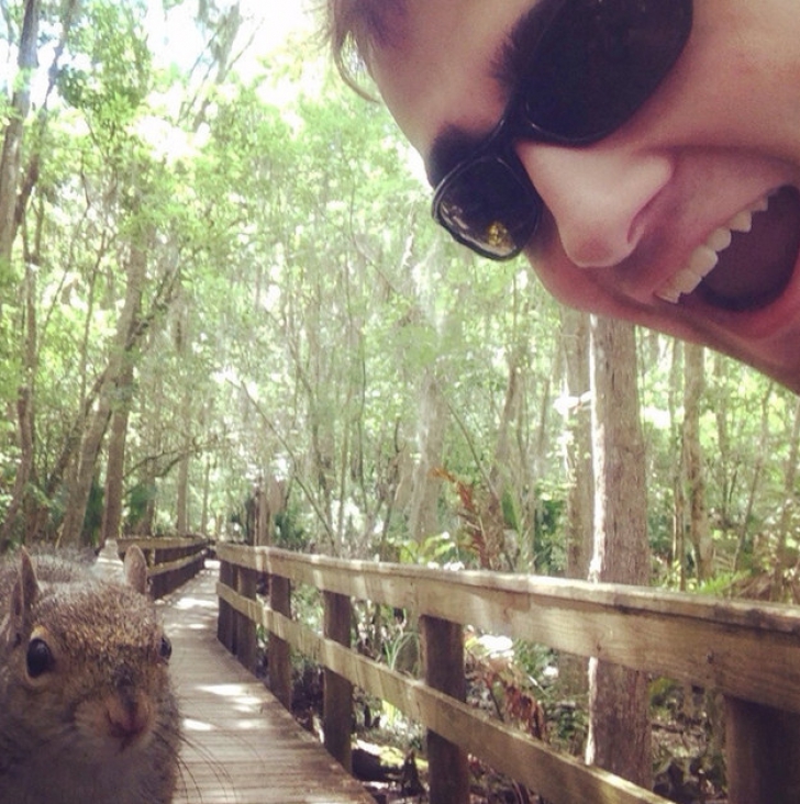 A vrut să-şi facă o poză cu o veveriţă prietenoasă. Ce a urmat este ULUITOR